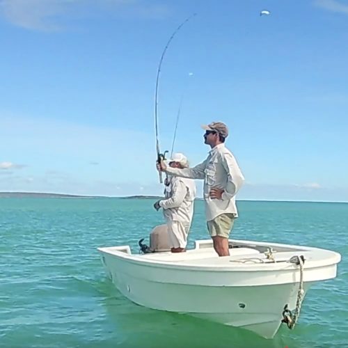 fishing cast in action