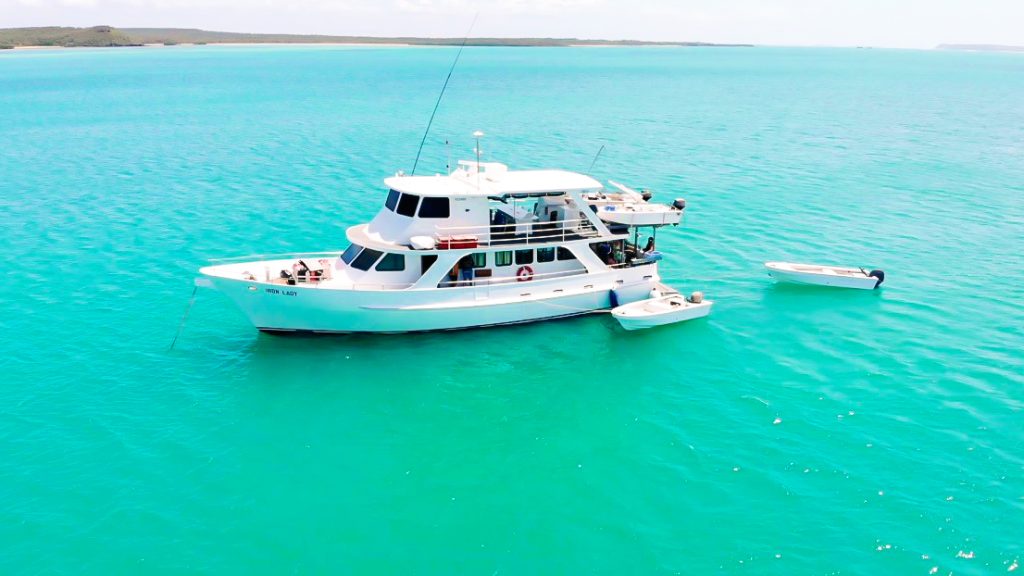 Iron lady in the crystal blue waters of East Arnhem Land NT