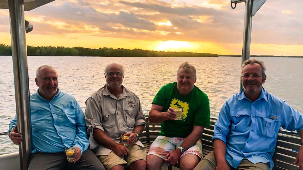 Fisherman aboard Australian Sportfishing Charters mothership Kicking back with a cold drink at the end of a days fishing