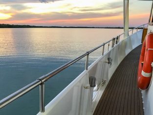 Iron Lady vessel on still waters